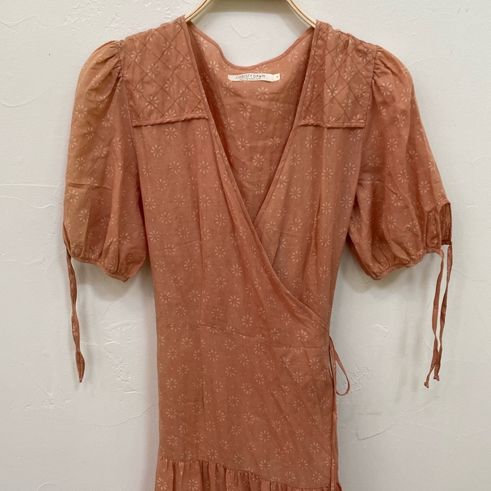 Christy Dawn Augusta Short Sleeve Maxi Wrap Dress Women's Size Large